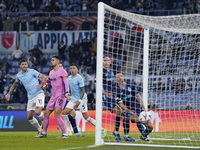 Alessio Romagnoli of S.S. Lazio scores a goal during the UEFA Europa League 2024/25 League Phase MD4 match between S.S. Lazio and FC Porto a...