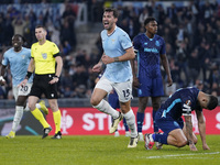 Alessio Romagnoli of S.S. Lazio celebrates after scoring a goal during the UEFA Europa League 2024/25 League Phase MD4 match between S.S. La...