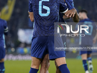 Eustaquio of FC Porto celebrates after scoring a goal with his teammates during the UEFA Europa League 2024/25 League Phase MD4 match betwee...