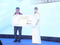 Movie star Hannah Quinlivan attends the launch of IPSC in Taipei, Taiwan Province, China, on November 8, 2024. (