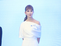 Movie star Hannah Quinlivan attends the launch of IPSC in Taipei, Taiwan Province, China, on November 8, 2024. (