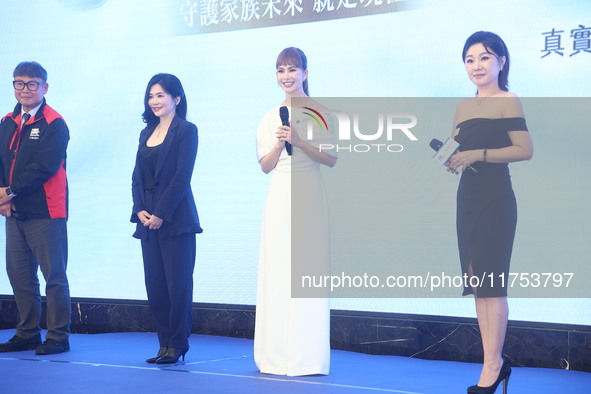 Movie star Hannah Quinlivan attends the launch of IPSC in Taipei, Taiwan Province, China, on November 8, 2024. 