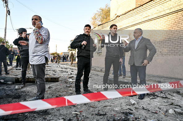 In Zaporizhzhia, Ukraine, on November 7, 2024, Zaporizhzhia Regional Military Administration head Ivan Fedorov visits an oncology dispensary...