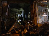 Russian airstrike hit a residential building in Kharkiv, Ukraine, on November 8, 2024. (