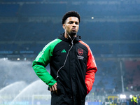 Ethan Nwaneri of Arsenal during the UEFA Champions League 2024/25 League Phase MD4 match between FC Internazionale and Arsenal at Stadio San...