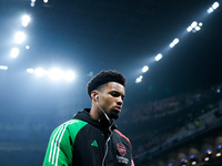 Ethan Nwaneri of Arsenal during the UEFA Champions League 2024/25 League Phase MD4 match between FC Internazionale and Arsenal at Stadio San...