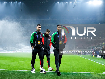 Gabriel Martinelli of Arsenal, Gabriel Jesus, Jorginho during the UEFA Champions League 2024/25 League Phase MD4 match between FC Internazio...