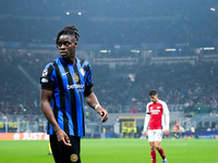 Yann Aurel Bisseck of FC Internazionale during the UEFA Champions League 2024/25 League Phase MD4 match between FC Internazionale and Arsena...