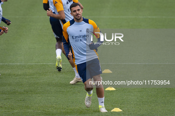 Dani Ceballos of Real Madrid CF trains during the Real Madrid training session and press conference ahead of the La Liga 2024/25 match again...