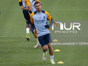 Dani Ceballos of Real Madrid CF trains during the Real Madrid training session and press conference ahead of the La Liga 2024/25 match again...