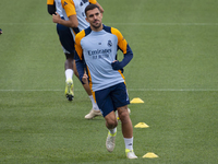 Dani Ceballos of Real Madrid CF trains during the Real Madrid training session and press conference ahead of the La Liga 2024/25 match again...