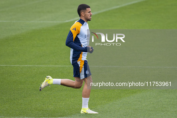 Dani Ceballos of Real Madrid CF trains during the Real Madrid training session and press conference ahead of the La Liga 2024/25 match again...