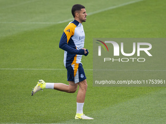 Dani Ceballos of Real Madrid CF trains during the Real Madrid training session and press conference ahead of the La Liga 2024/25 match again...