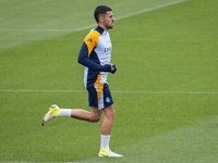 Dani Ceballos of Real Madrid CF trains during the Real Madrid training session and press conference ahead of the La Liga 2024/25 match again...