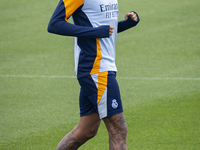 Eder Militao of Real Madrid CF trains during the Real Madrid training session and press conference ahead of the La Liga 2024/25 match agains...