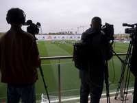 A general view of the training field during the Real Madrid training session and press conference ahead of the La Liga 2024/25 match against...