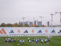 A general view of the training field during the Real Madrid training session and press conference ahead of the La Liga 2024/25 match against...