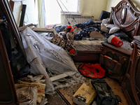 A bedroom is in a house damaged by an overnight Russian drone attack in Odesa, Ukraine, on November 8, 2024. One person is killed and nine o...