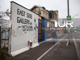 East Side Gallery a day ahead of the 35th anniversary of the fall of the Berlin Wall. Berlin, Germany on 8 November, 2024. (