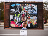 Artworks lined up in a four-kilometre-long open-air installation a day ahead of the 35th anniversary of the fall of the Berlin Wall. Berlin,...