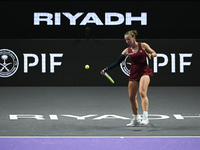 RIYADH, SAUDI ARABIA - NOVEMBER 08: Barbora Krejcikova of Czech Republic during her semi-final match against Qinwen Zheng of China, on Day 7...