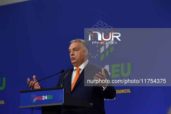 A joint press conference is held by Ursula Von Der Leyen, President of the European Commission, Charles Michel, President of the European Co...