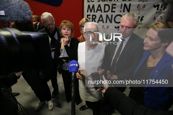 French Delegate Minister for Rural Affairs, Trade and Crafts Francoise Gatel (white jacket) and Secretary of State for Consumerism Laurence...