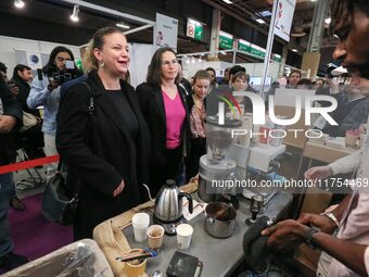 President of the LFI-NFP parliamentary group, Mathilde Panot, visits the 12th edition of the ''Made In France'' fair in Paris, France, on No...