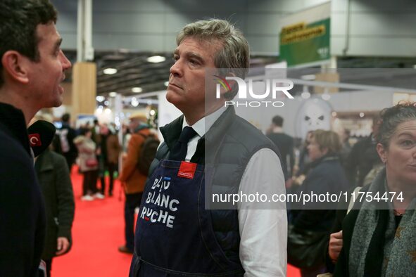 France's former Socialist Party economy minister Arnaud Montebourg participates in the 12th edition of the ''Made In France'' fair in Paris,...