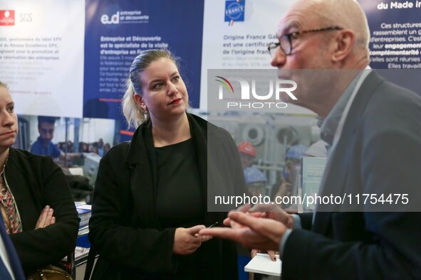 President of the LFI-NFP parliamentary group, Mathilde Panot, visits the 12th edition of the ''Made In France'' fair in Paris, France, on No...