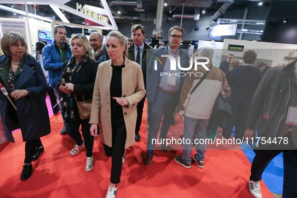 Right-wing European Conservatives and Reformists (ECR) MEP Marion Marechal visits the 12th edition of the ''Made In France'' fair in Paris,...