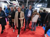 Right-wing European Conservatives and Reformists (ECR) MEP Marion Marechal visits the 12th edition of the ''Made In France'' fair in Paris,...