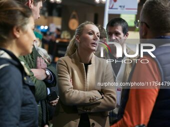 Right-wing European Conservatives and Reformists (ECR) MEP Marion Marechal visits the 12th edition of the ''Made In France'' fair in Paris,...