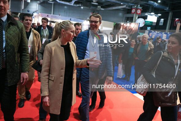 Right-wing European Conservatives and Reformists (ECR) MEP Marion Marechal visits the 12th edition of the ''Made In France'' fair (MIF) in P...