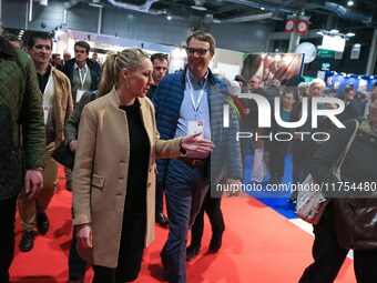 Right-wing European Conservatives and Reformists (ECR) MEP Marion Marechal visits the 12th edition of the ''Made In France'' fair (MIF) in P...