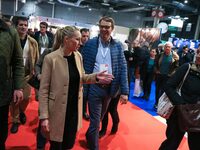 Right-wing European Conservatives and Reformists (ECR) MEP Marion Marechal visits the 12th edition of the ''Made In France'' fair (MIF) in P...