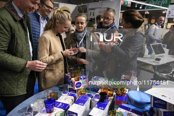 Right-wing European Conservatives and Reformists (ECR) MEP Marion Marechal visits the 12th edition of the ''Made In France'' fair (MIF) in P...