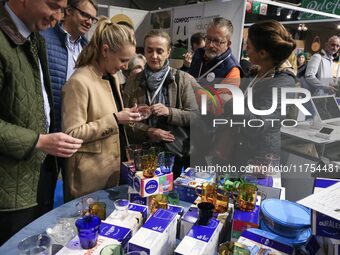 Right-wing European Conservatives and Reformists (ECR) MEP Marion Marechal visits the 12th edition of the ''Made In France'' fair (MIF) in P...