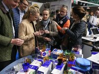 Right-wing European Conservatives and Reformists (ECR) MEP Marion Marechal visits the 12th edition of the ''Made In France'' fair (MIF) in P...