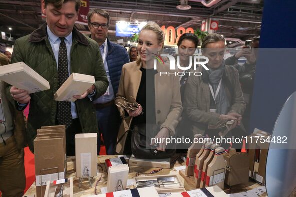 Right-wing European Conservatives and Reformists (ECR) MEP Marion Marechal visits the 12th edition of the ''Made In France'' fair in Paris,...