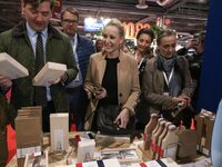 Right-wing European Conservatives and Reformists (ECR) MEP Marion Marechal visits the 12th edition of the ''Made In France'' fair in Paris,...