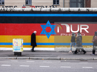 East Side Gallery a day ahead of the 35th anniversary of the fall of the Berlin Wall. Berlin, Germany on November 8th, 2024. (