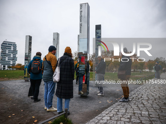  People visit East Side Gallery a day ahead of the 35th anniversary of the fall of the Berlin Wall. Berlin, Germany on November 8th, 2024. (