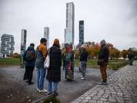  People visit East Side Gallery a day ahead of the 35th anniversary of the fall of the Berlin Wall. Berlin, Germany on November 8th, 2024. (