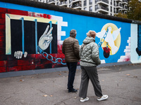 East Side Gallery a day ahead of the 35th anniversary of the fall of the Berlin Wall. Berlin, Germany on November 8th, 2024. (