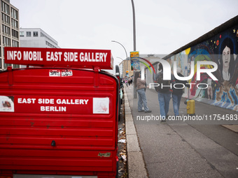  People visit East Side Gallery a day ahead of the 35th anniversary of the fall of the Berlin Wall. Berlin, Germany on November 8th, 2024. (