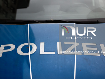 Police car is seen a day ahead of the 35th anniversary of the fall of the Berlin Wall. Berlin, Germany on November 8th, 2024. (