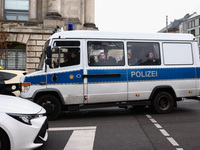 Police car is seen a day ahead of the 35th anniversary of the fall of the Berlin Wall. Berlin, Germany on November 8th, 2024. (