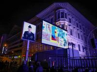 Checkpoint Charlie memorial site a day ahead of the 35th anniversary of the fall of the Berlin Wall. Berlin, Germany on November 8th, 2024....