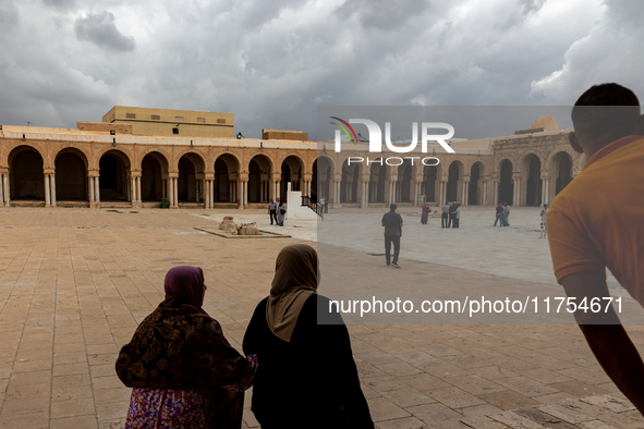 UNESCO listed Great Mosque in an Old Town of Kairouan in central Tunisia on October 31, 2024. 